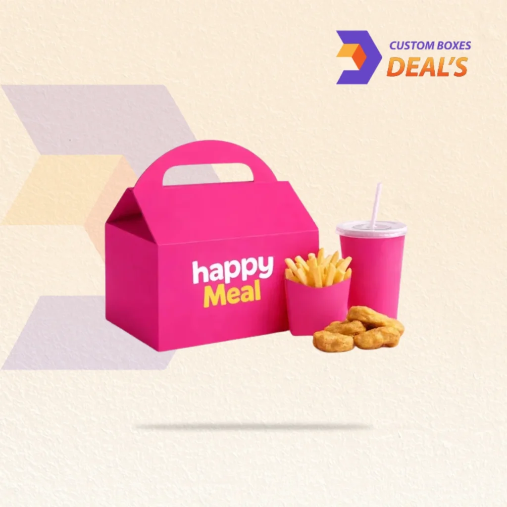 Custom happy meal boxes designed for fun and attractive food packaging