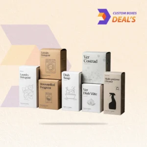 Durable custom boxes for household products made for storage, shipping, and retail packaging