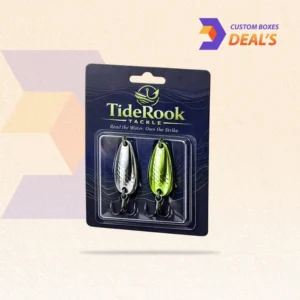 Custom lure packaging designed for secure fishing lure protection and professional retail presentation
