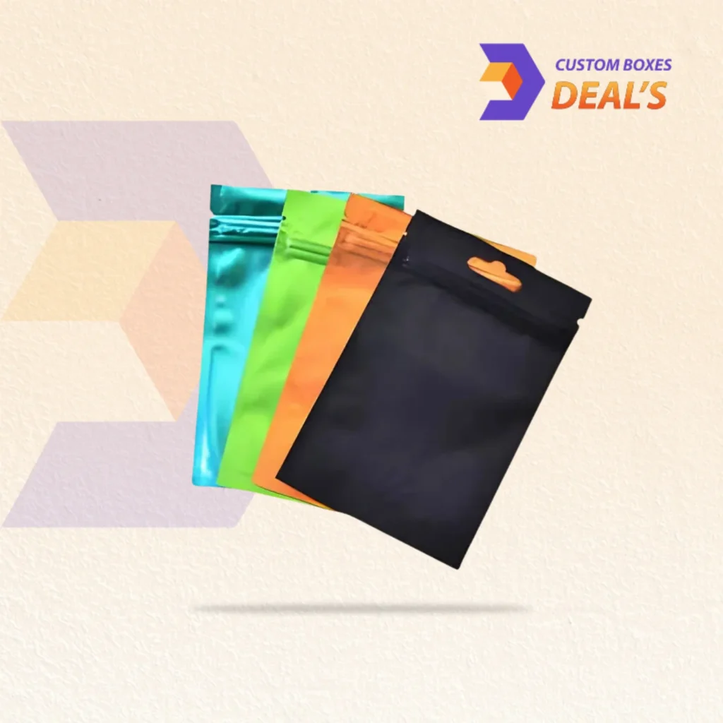 Custom Matte Mylar Bags with premium matte finish for secure product packaging.