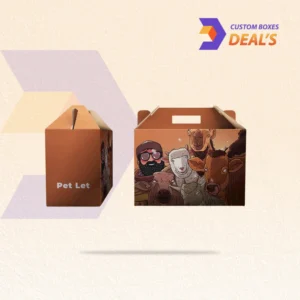 Printed pet product boxes with custom branding for food, treats, grooming, and retail display