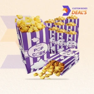 Personalized Purple Popcorn Packaging Boxes