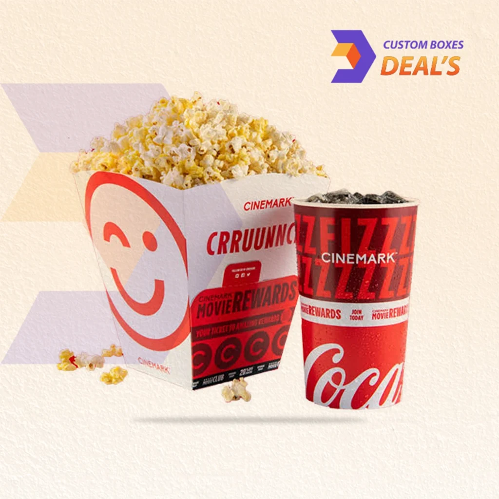 Custom Red Popcorn Boxes for Party Snacks