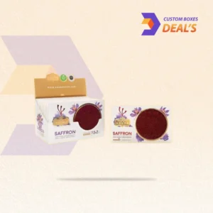 Personalized saffron boxes featuring premium designs for branded and attractive product packaging