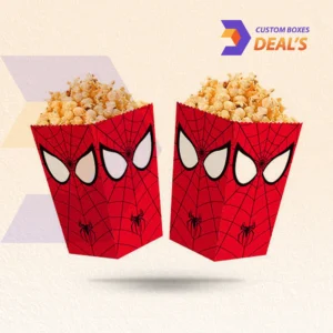 Printed Spider Man Popcorn Favor Boxes