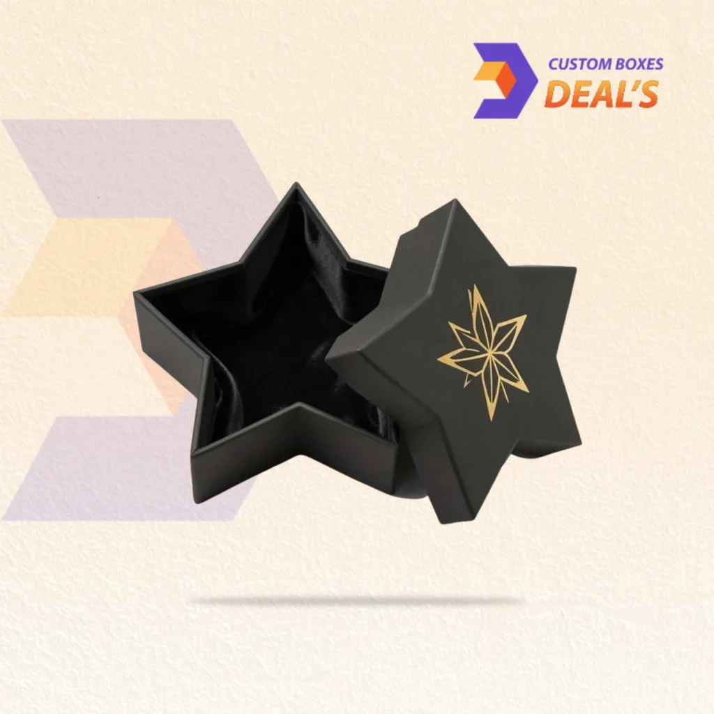 Custom star shaped boxes designed for unique gift packaging and attractive product presentation