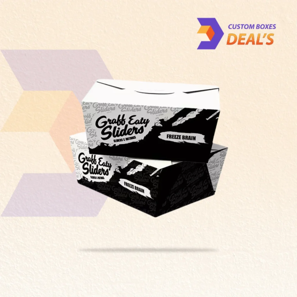Custom printed containers for takeaway food packaging