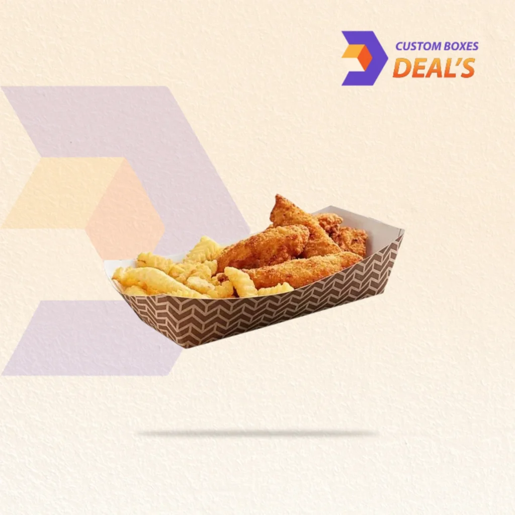 Custom printed trays for takeaway food packaging