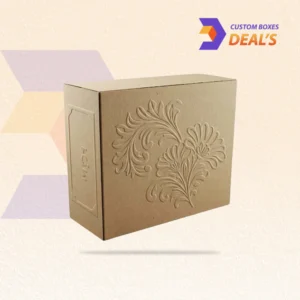 Printed textured cardstock packaging boxes with custom branding for stylish product display