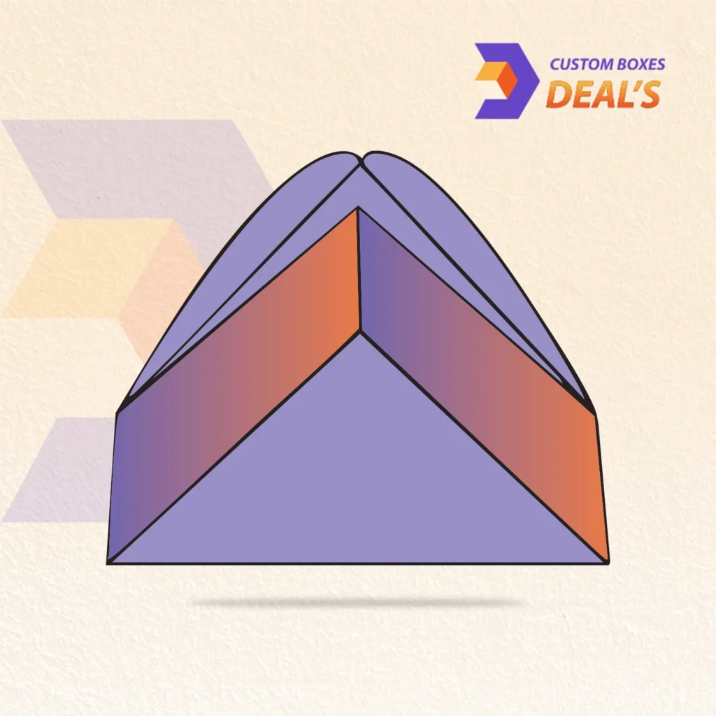 Foldable triangle-shaped tray cover with custom logo and artwork