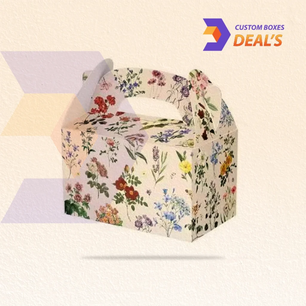 Vintage Botanicals Gable Box for Elegant Gift Packaging