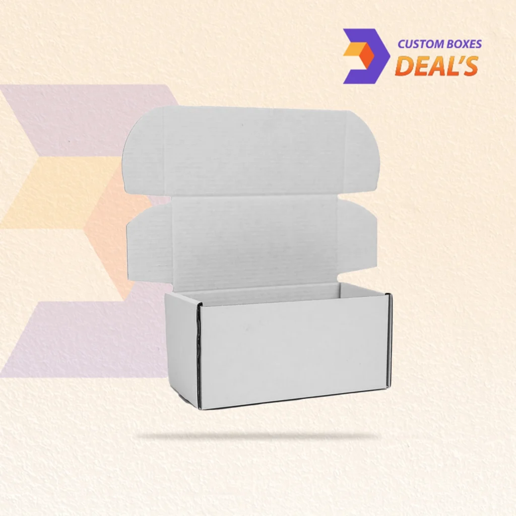 White mailer boxes with a clean and professional appearance