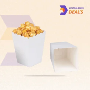 Custom White Popcorn Boxes for Party Snacks