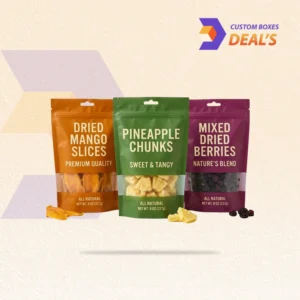 Custom printed Dried Fruit Packaging Bags for attractive retail display and food safety.