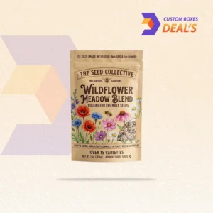 Premium Flower Seed Packaging with durable material for safe storage and retail display.