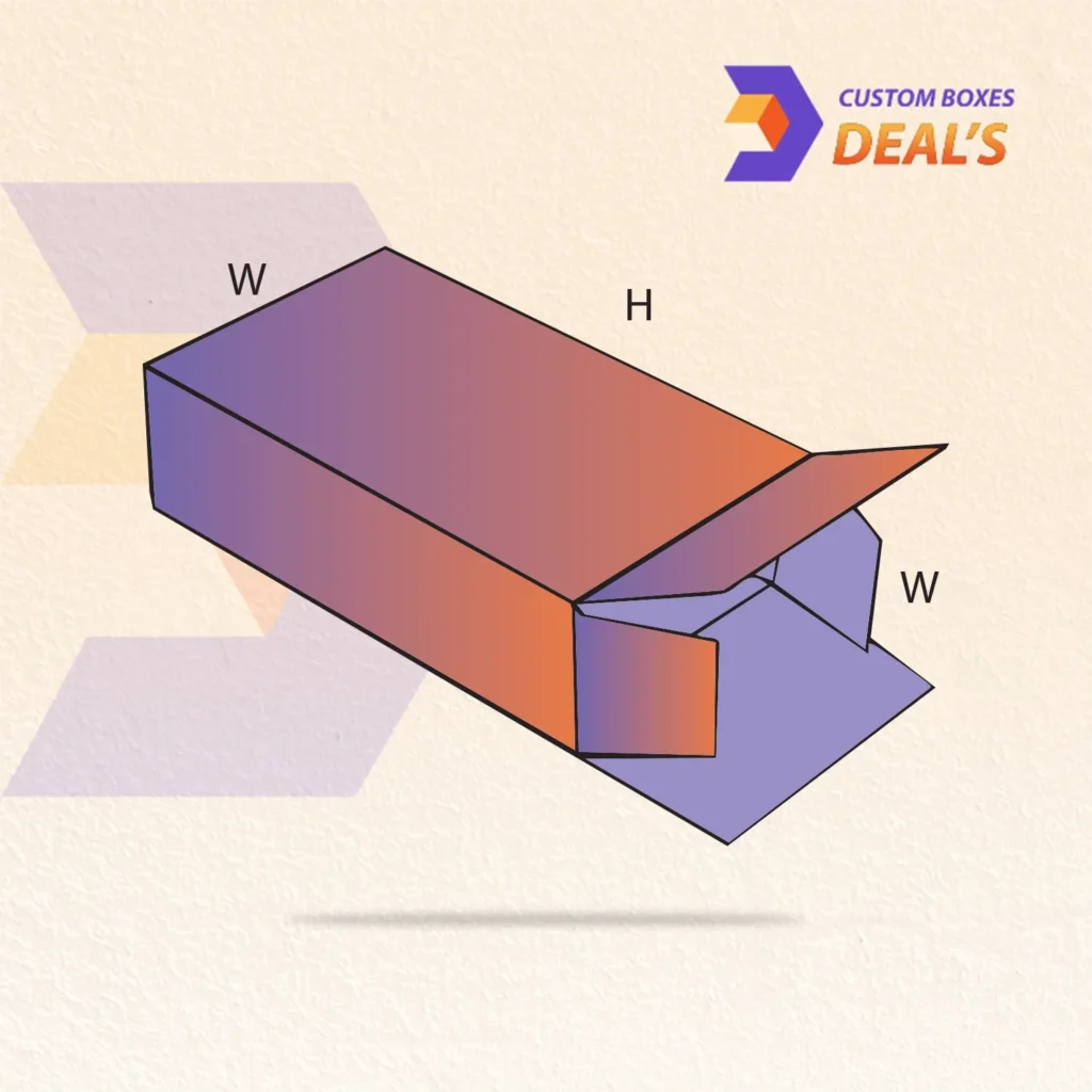 Foldable seal end packaging box with custom logo and design
