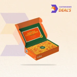 Branded foodstuff packaging boxes designed for professional food product presentation