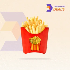 Printed French fry packaging boxes for branded food presentation and takeaway