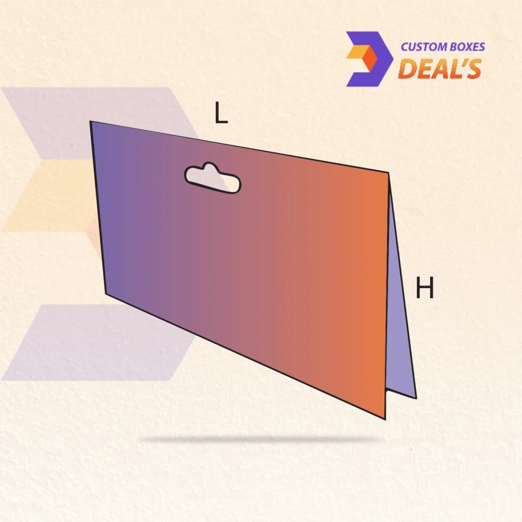 Custom printed header card packaging for retail products