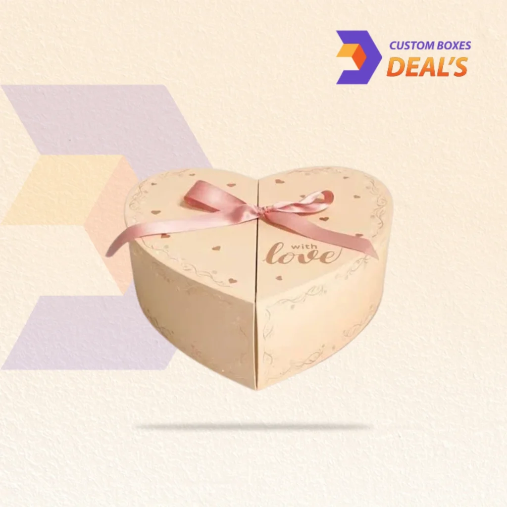 Decorative heart shape packaging boxes made for romantic gifts and stylish product display
