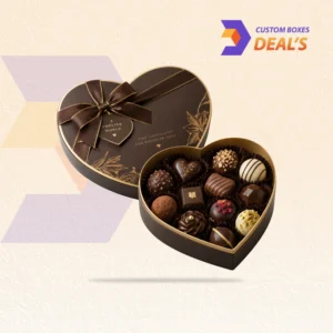 Luxury chocolate heart gift boxes for elegant presentation of premium chocolates and romantic gifts