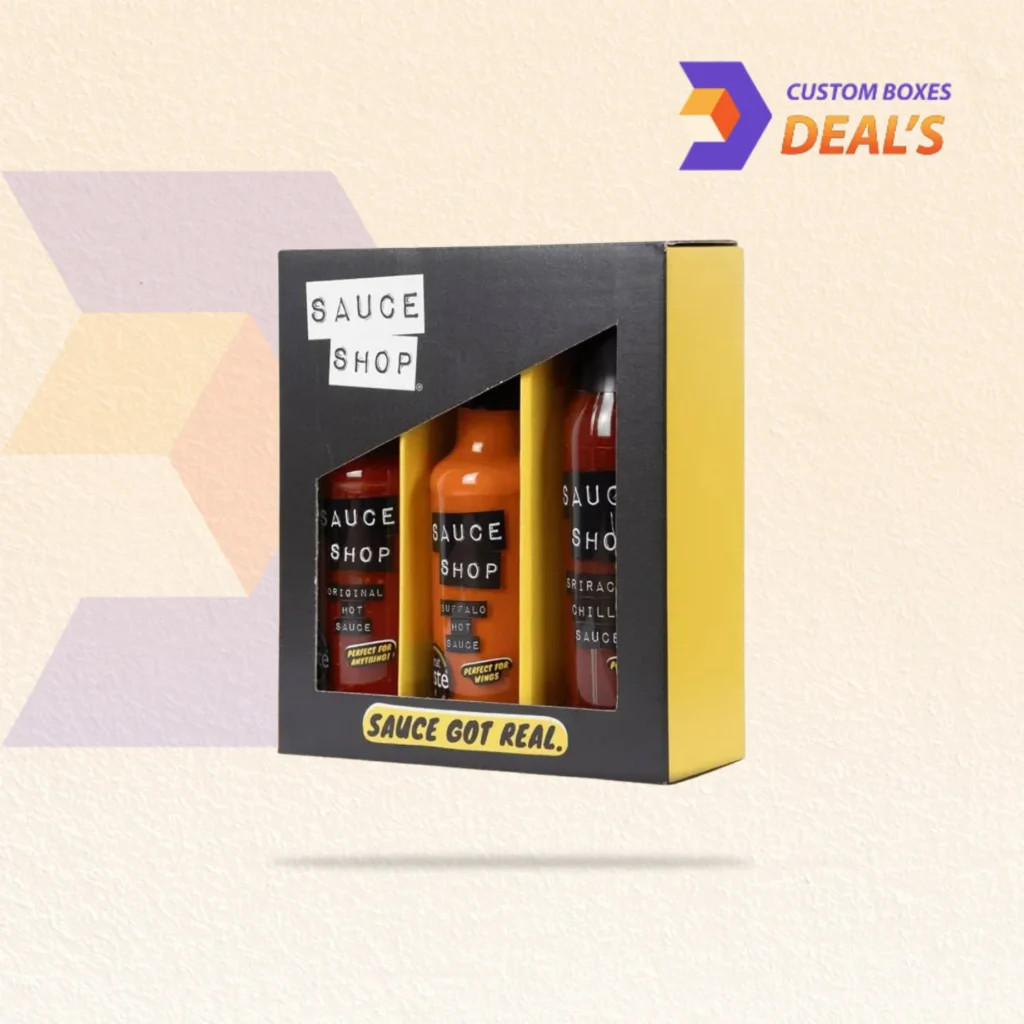 Printed hot sauce packaging boxes for professional food product branding