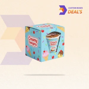 Branded ice cream boxes designed for convenient packaging and attractive product presentation