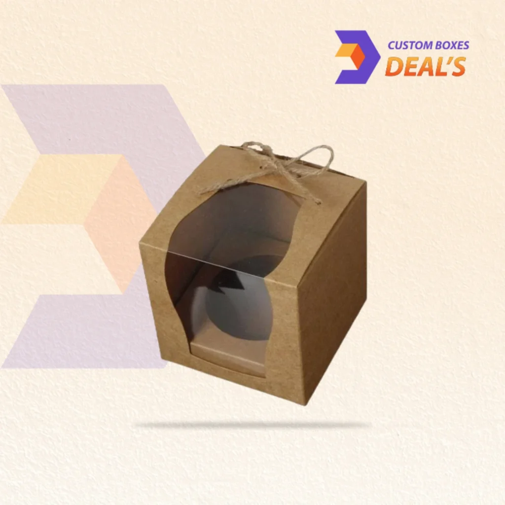 Kraft box with a clear window for attractive product visibility and packaging.