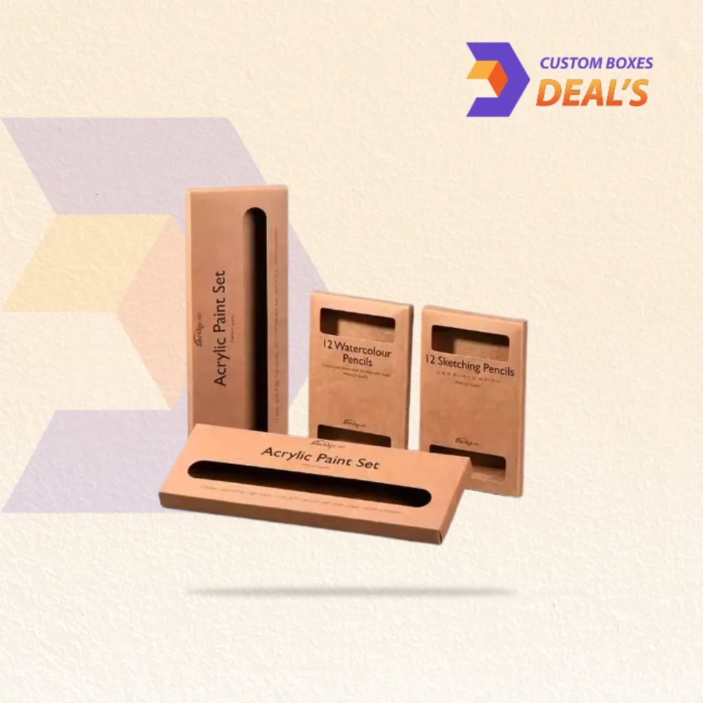Durable kraft stationery packaging boxes for organizing and protecting office supplies
