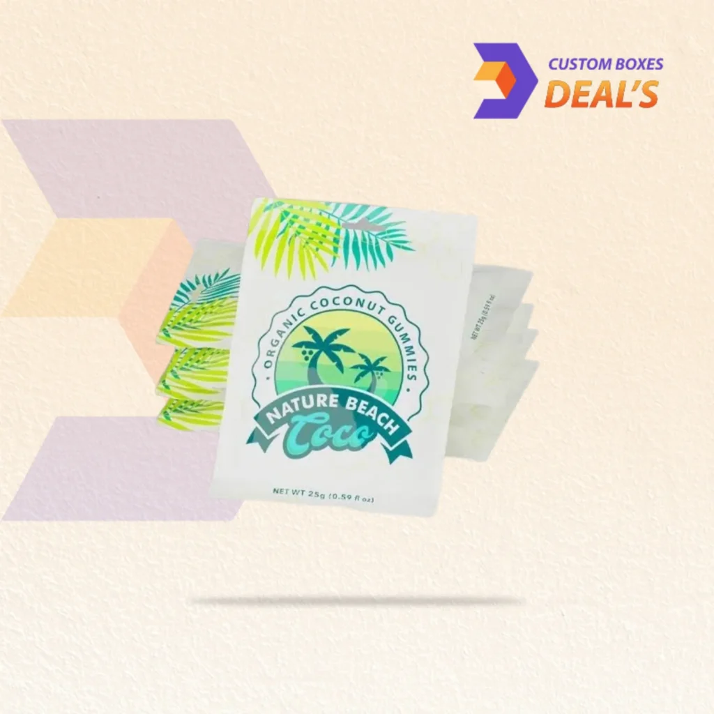 Premium Lay Flat Pouches with custom printing for food and retail products.