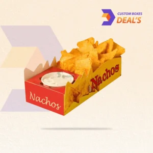 Custom paper nacho trays for restaurants, cinemas, and takeaway food service