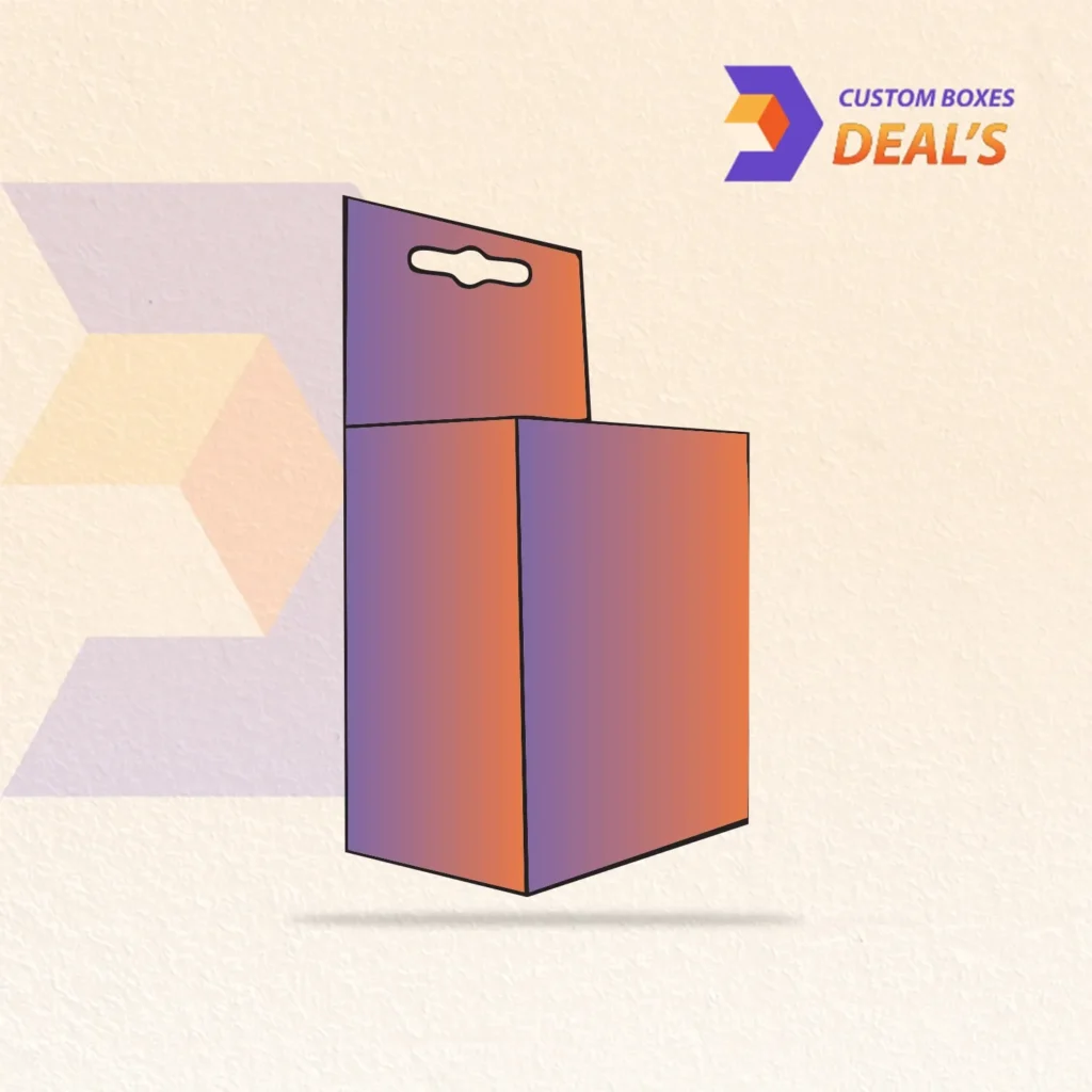 Branded snap lock bottom hanger box for displaying retail products