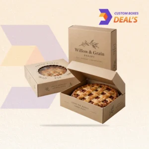 Paper bakery boxes designed for fruit pies, tarts and sweet treats