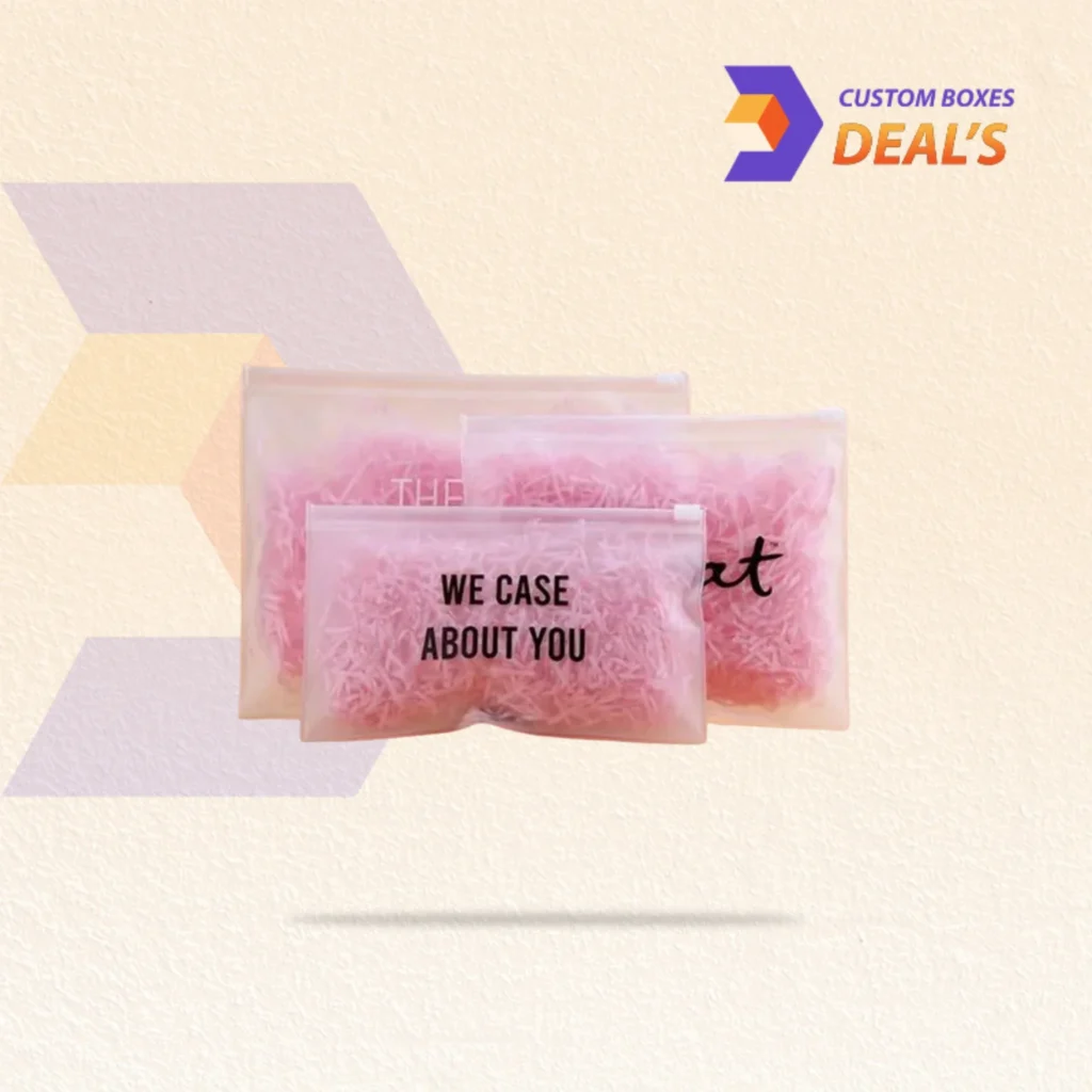 Personalized zipper bags with custom designs for product packaging