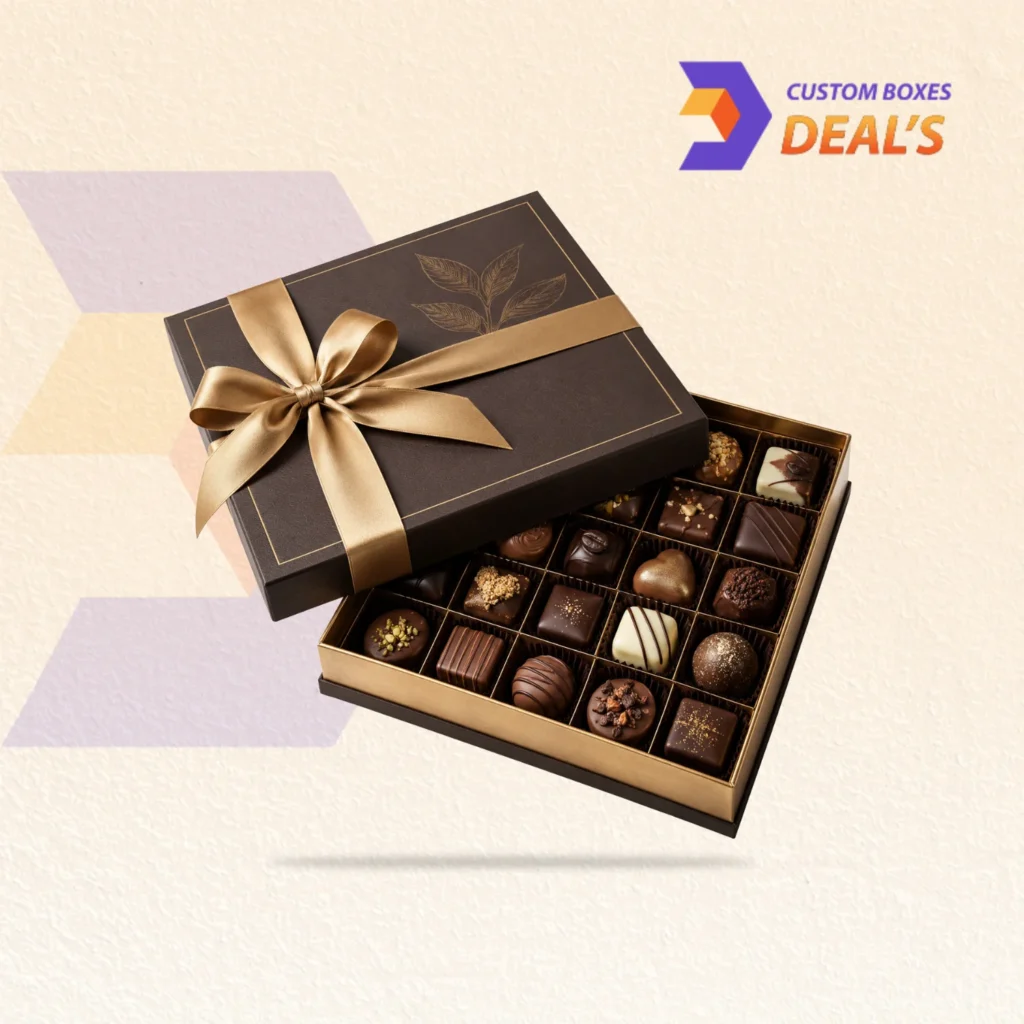 Luxury chocolate packaging gift boxes designed for premium chocolates, special occasions and gifting
