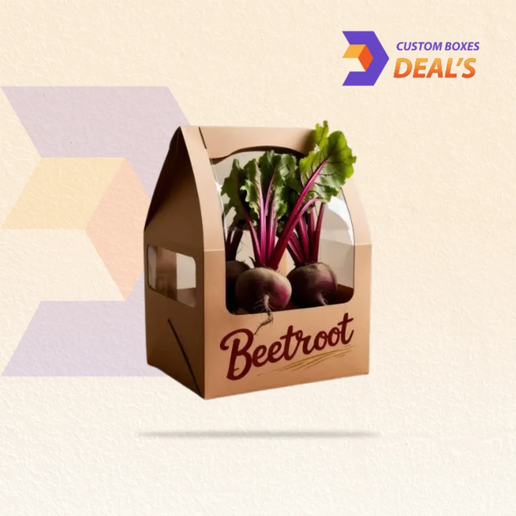 Branded beetroot packaging boxes designed for professional product display
