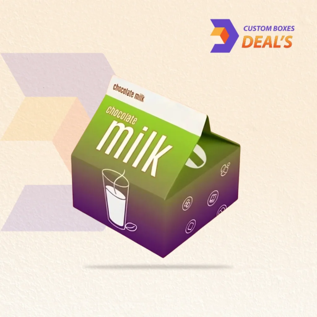 Custom chocolate milk cartons designed for secure and appealing product packaging