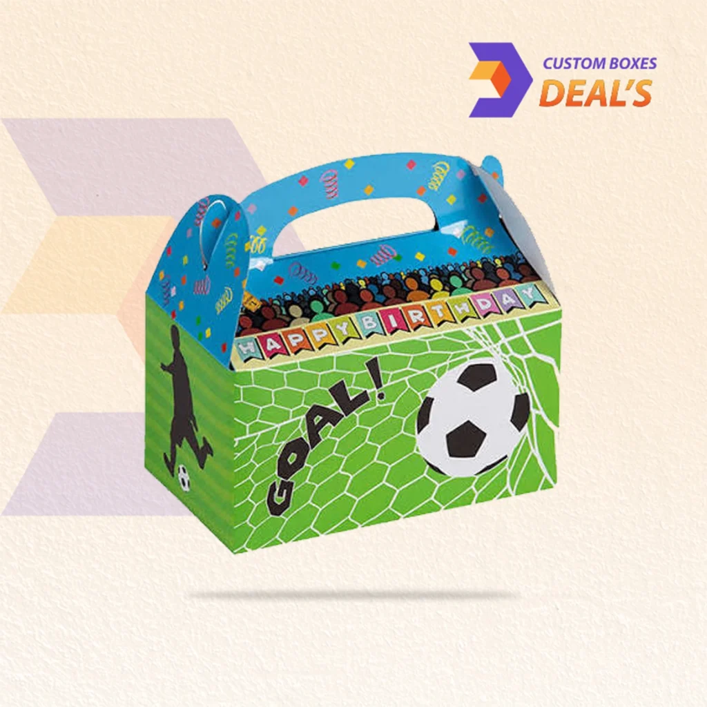 Branded Green Gable Boxes for Party Favors and Treats