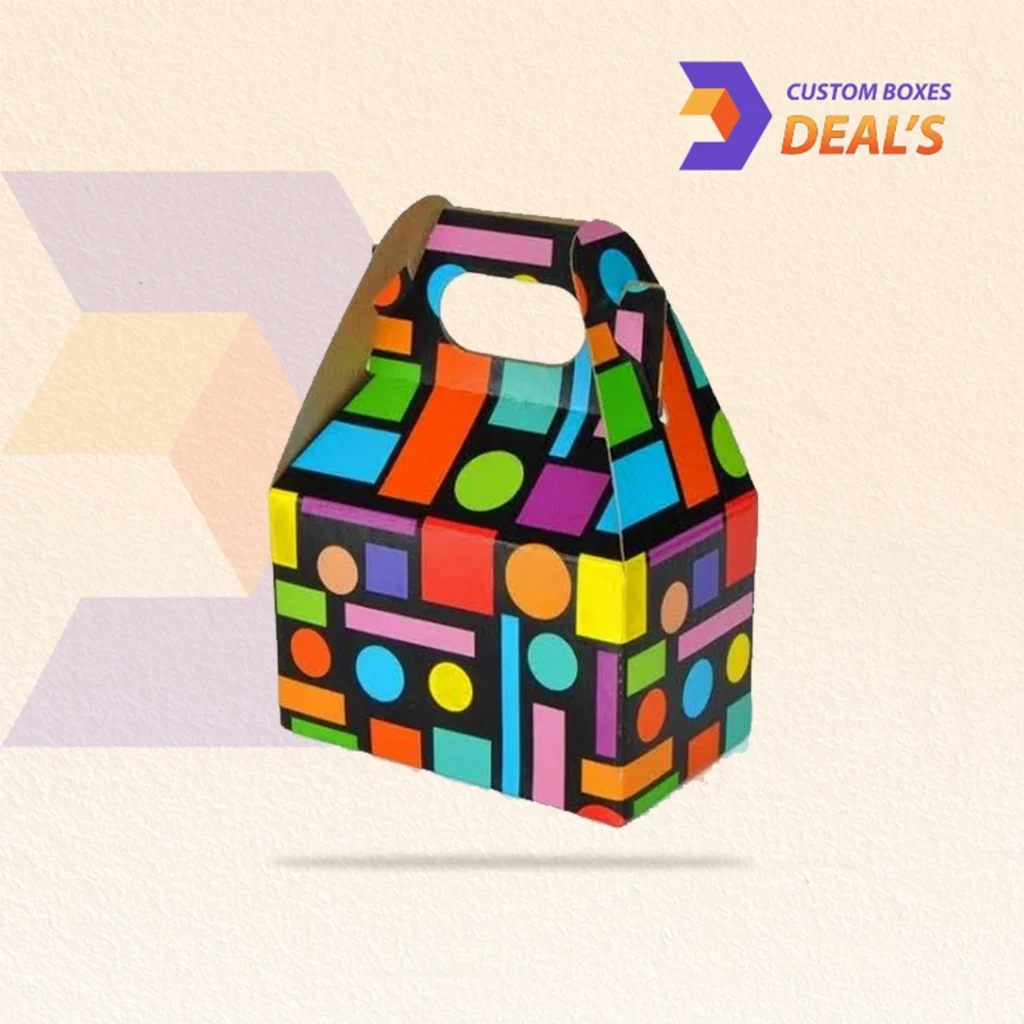 Portable Gable Packaging Box with a Built-In Handle