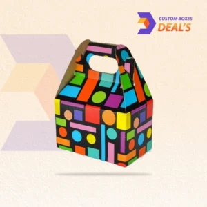 Portable Gable Packaging Box with a Built-In Handle