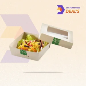 Custom printed salad boxes for restaurants, cafes, and takeaway food service