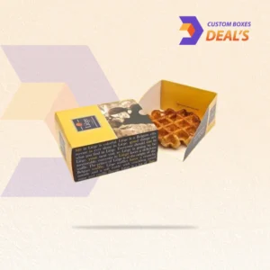 Personalized waffle boxes for fresh bakery and takeaway packaging