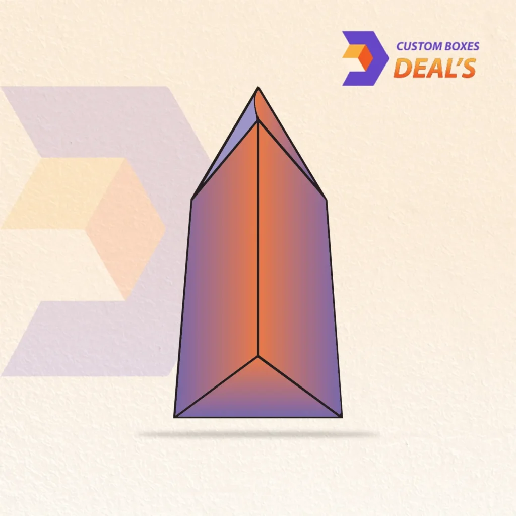 Custom printed prism shaped box for distinctive product packaging