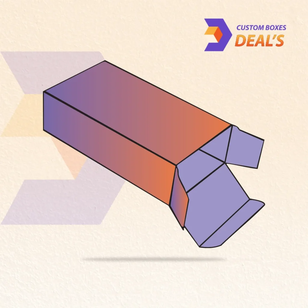 Branded reverse tuck end box with top and bottom folding closures