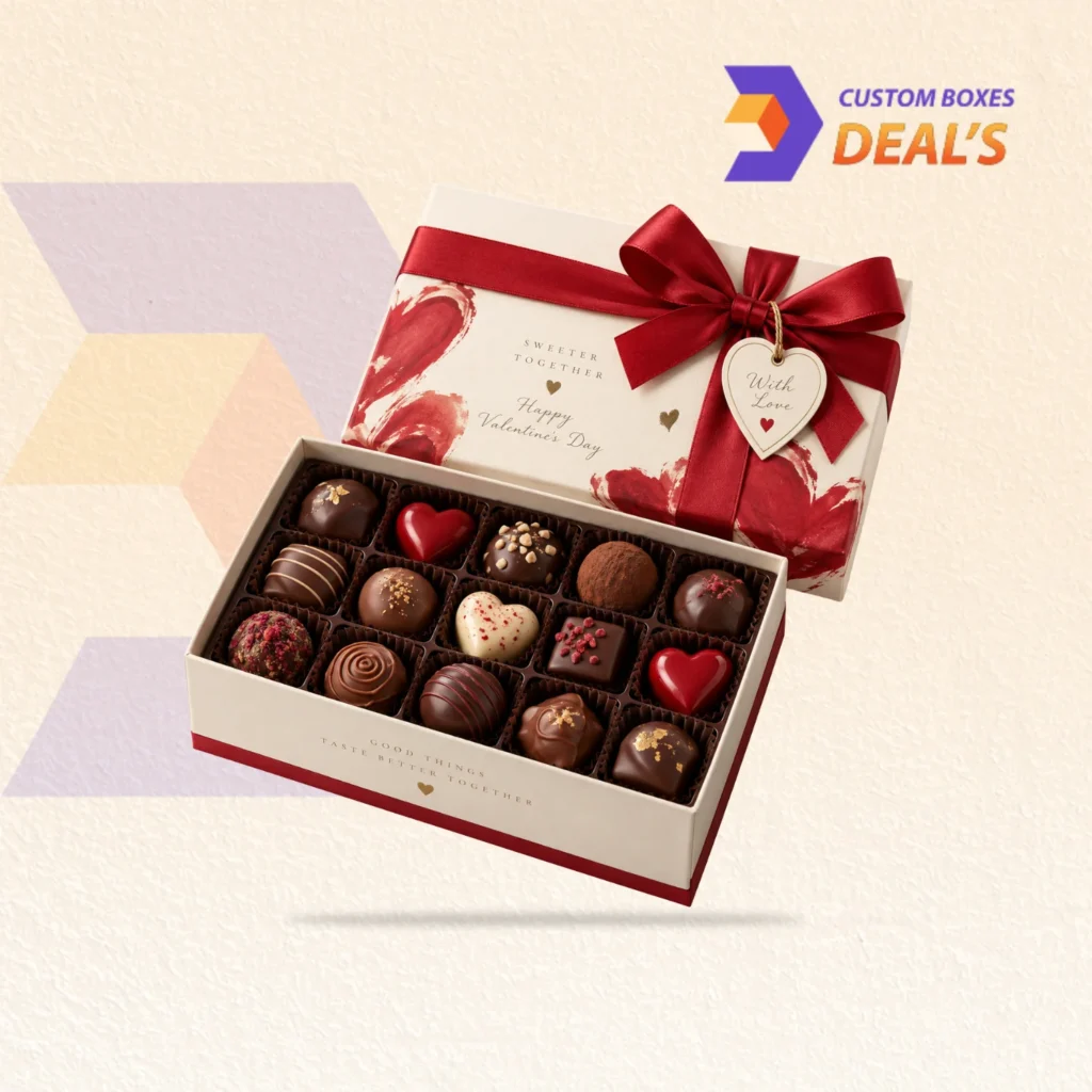 Valentine chocolate boxes designed for romantic gifting and special occasions in the UK