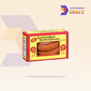 Custom sausage packaging for branded meat products and retail display
