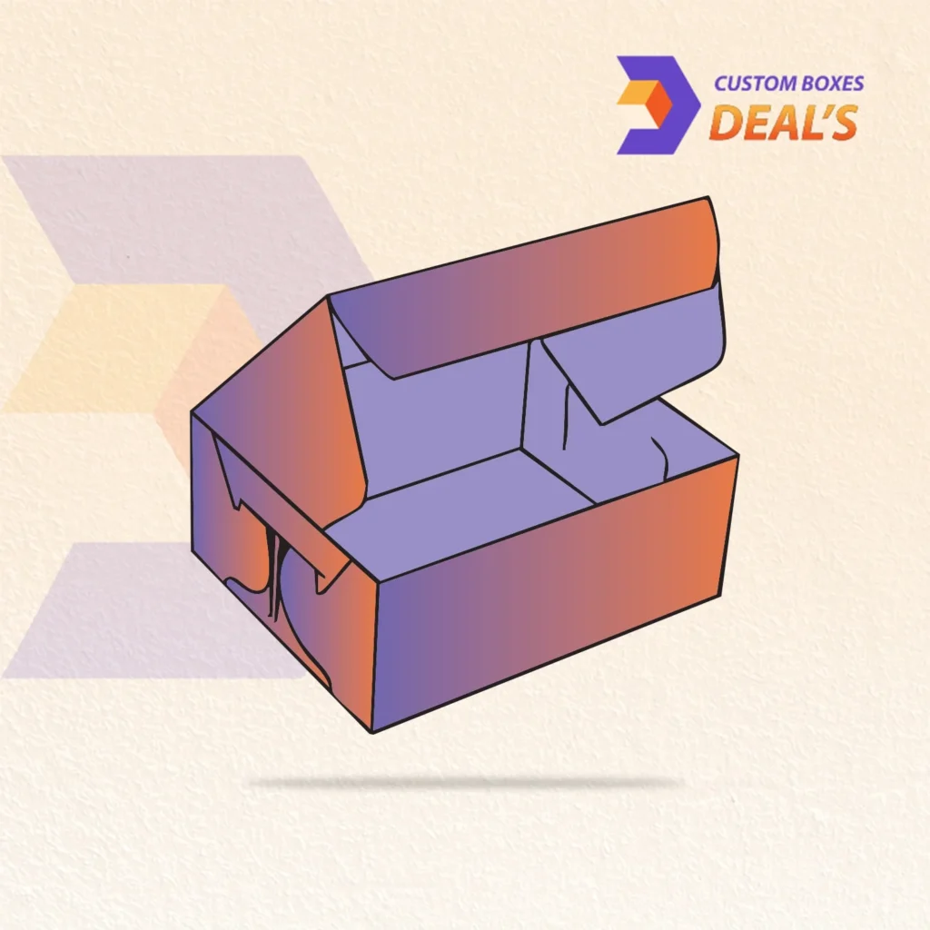 Foldable retail box with six reinforced corners and locking side tabs