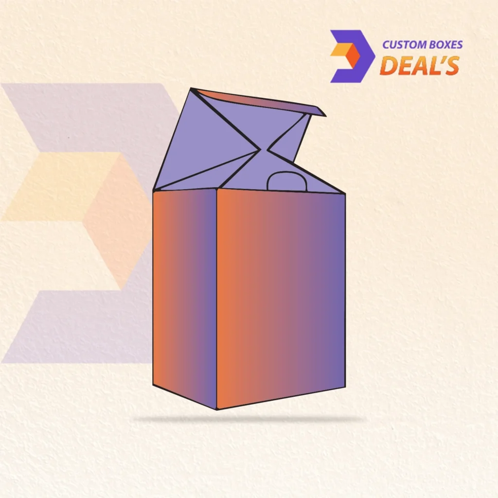 Custom tuck box with bellow dust flap lock for secure retail product packaging