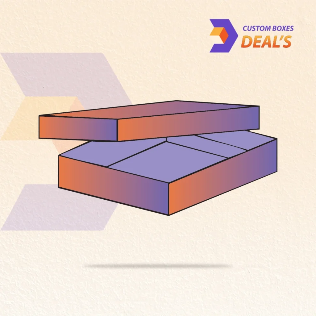 Custom two piece box with a separate lid and base for premium retail packaging