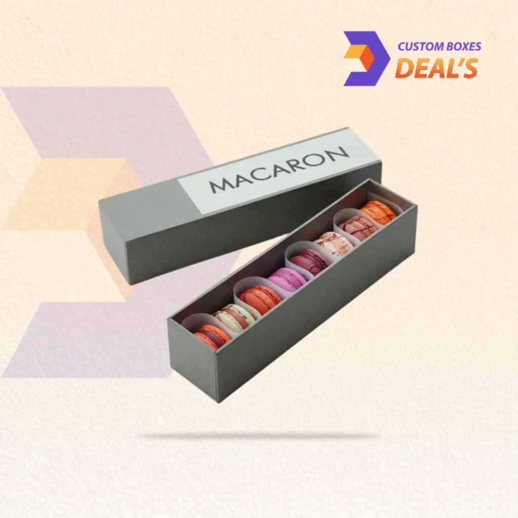 Custom two piece boxes for macaron packaging